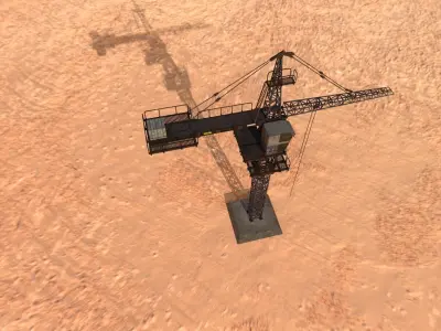 3D Crane Model 3D model