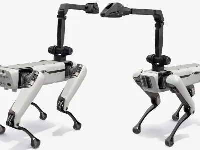 Dog Robot Generic Rigged for Cinema 4D 3D model