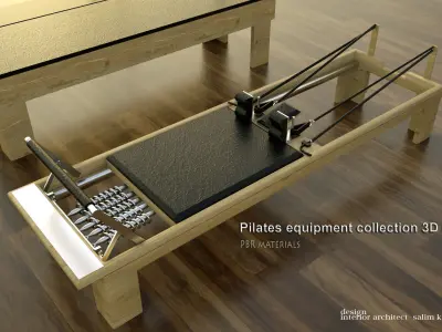 Pilates equipment collection 3D model 3D model