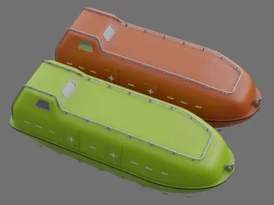 Lifeboat 1A Low-poly 3D model
