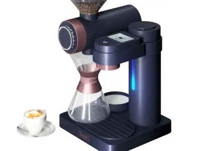 Gevi Smart Pour-over Coffee Machine 2 color versions 3D model