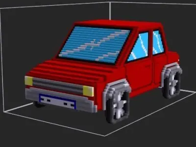 car voxel Free 3D model