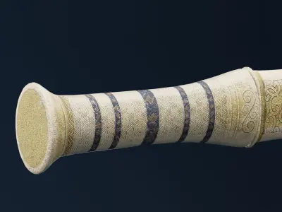Golden Dagger Low-poly 3D model purchase