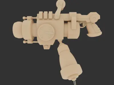 Sci-Fi Gun High-Poly 3D Model 3D model