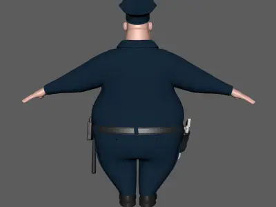 Cartoon Policeman 3D model
