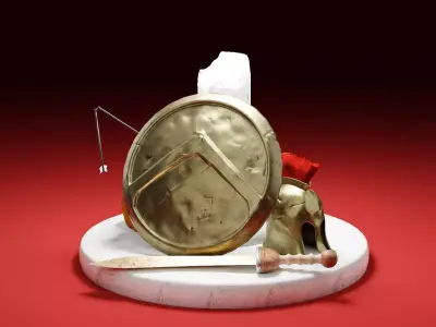 Echoes of Conflic-Battle-Adorned Roman Tribute in 3D Sculpture 3D print model