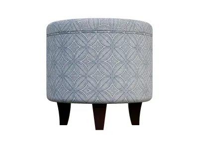 Loni Round Storage Ottoman Low-poly 3D model