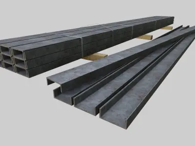Steel Profiles Pack 3D model