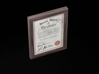 Small Picture Frame Low-poly 3D model