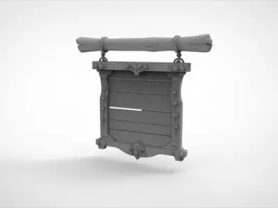 medieval sign 3D print model