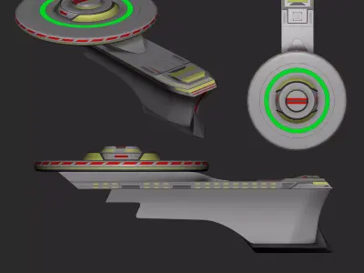 Spaceship star trek ship 3D model