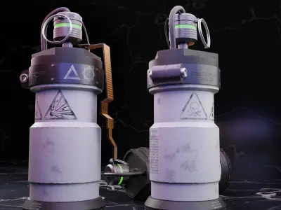 Sci Fi Gas Grenade Vol Z1 Low-poly 3D model