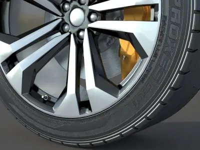 wheel Rim Tire 2 3D model