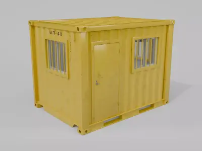 Modified Shipping Containers Room Set 3D Model Pack