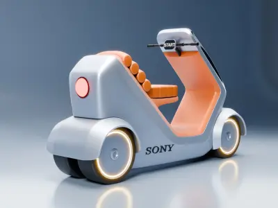 Sony Electric Concept Scooter  Blender 3D Model 3D model