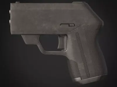 Gun-handgun pistol 3D model
