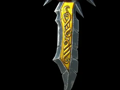 blade world of warcraft sword Low-poly 3D model