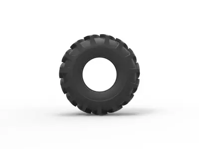 Tire of Redneck Rave Mud truck Scale 1 to 25 3D print model