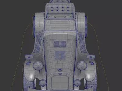 Ruska Regina  Vintage 1930s Classic Roadster Car 3D Model 3D model