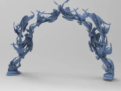 Haunted mansion archway 4  3D model
