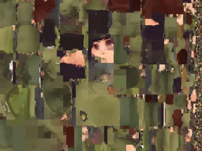 Female Army 3D Model Low-poly 3D model