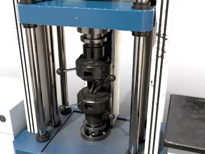 Tensile Testing Machine Low-poly 3D model