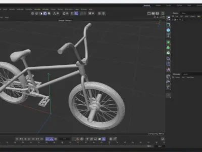 BMX Bike GameReady 3D Model Blender C4D 3ds Max Maya FBX OBJ Low-poly 3D model