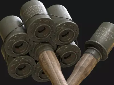 M24 Grenade Bundle Low-poly 3D model