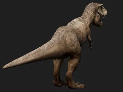 dinosaur Low-poly 3D model 10