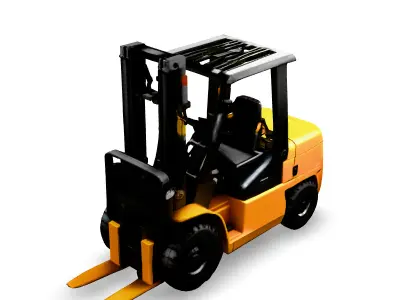 Realistic Forklift Truck 3D Model Low-poly 3D model