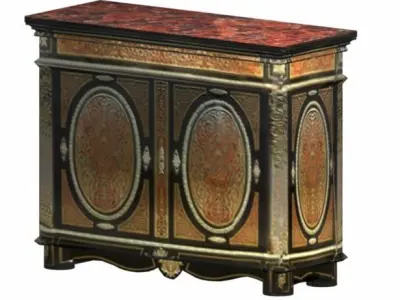Boulle Cabinet Low-poly 3D model