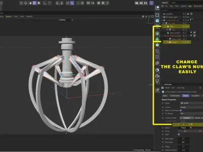 Metal Claw 19 with RIG 3D model