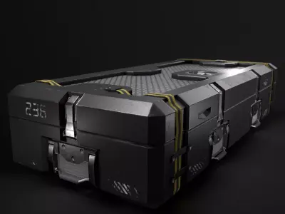 Weapon box Sci-fi box Low-poly 3D model