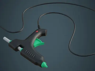Glue Gun 1A Low-poly 3D model