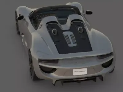 2015 Porsche 918 Spyder 3D Model  The Hybrid Hypercar Low-poly 3D model