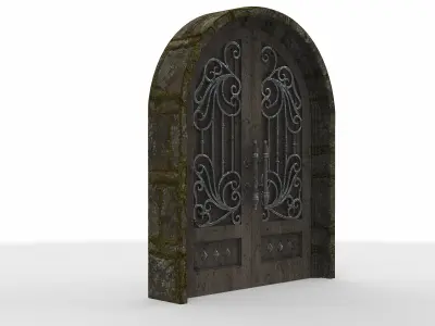 arched ornate gate 3D model