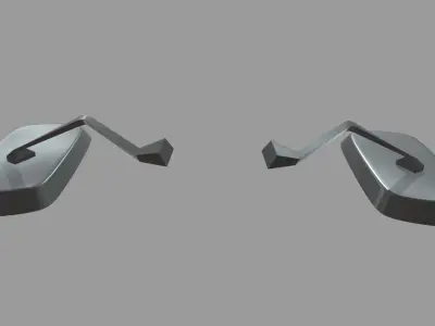 Truck Mirror 01 Low-poly 3D model