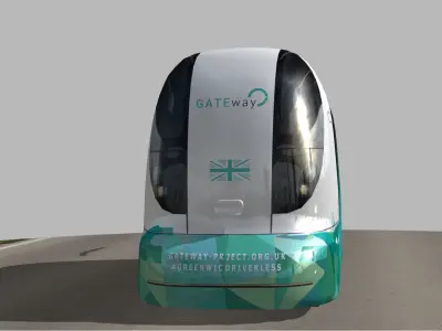 GATEway Project driverless bus Low-poly 3D model