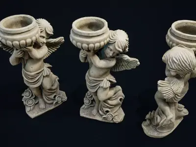Garden Statue 7 Low-poly 3D model