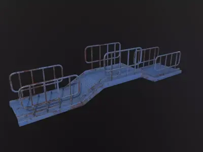 Industrial Metal Platform 3D Model Low-poly 3D model