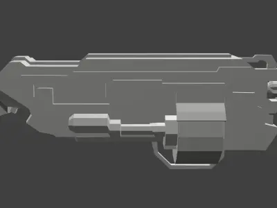 Low Poly Gun Free low-poly 3D model order