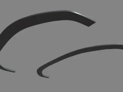 Front Bumper Lip Car 04 Low-poly 3D model