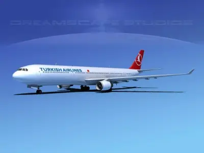 Airbus A330-300 Turkish Airlines 3D model