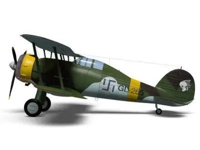 Gloster Gladiator Mk-II Finnish Air Force 3D model