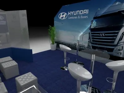 Stand for vehicle sales 3D model