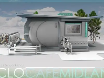Cyclo Cafe Concept Free 3D model