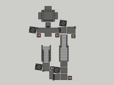 Temple 7 - Blackended Temple Low-poly 3D model