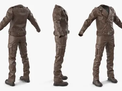  Heavy Metal Leather Suit Brown 
