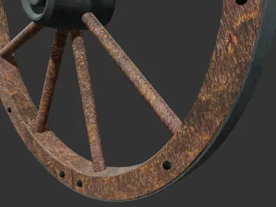 Wagon wheel 3D model purchase