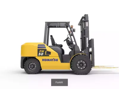 clean and dirty forklift 3D Model Pack